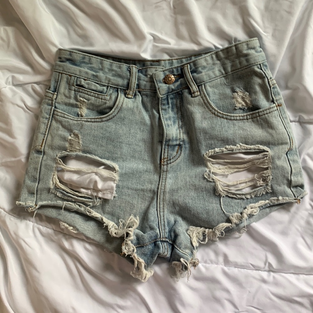Light Blue Denim Shorts